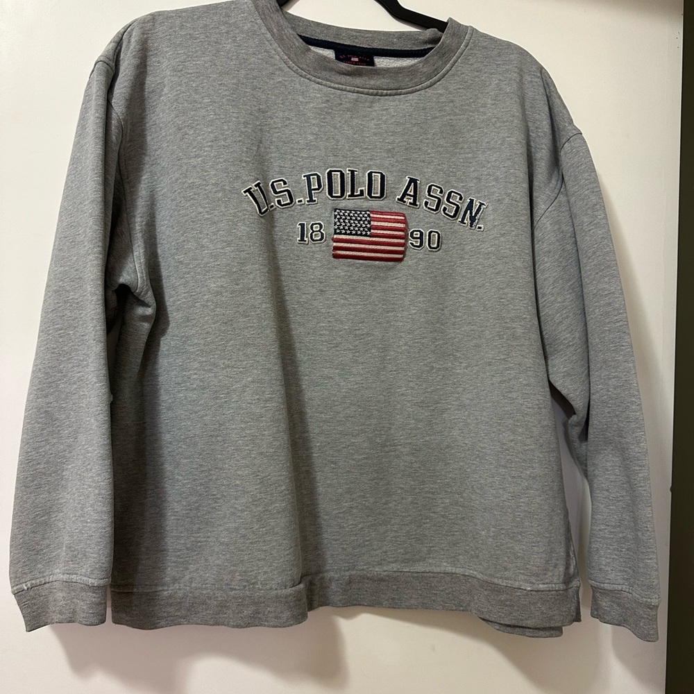 U.S. Polo Assn. Women’s Gray Crewneck Sweater